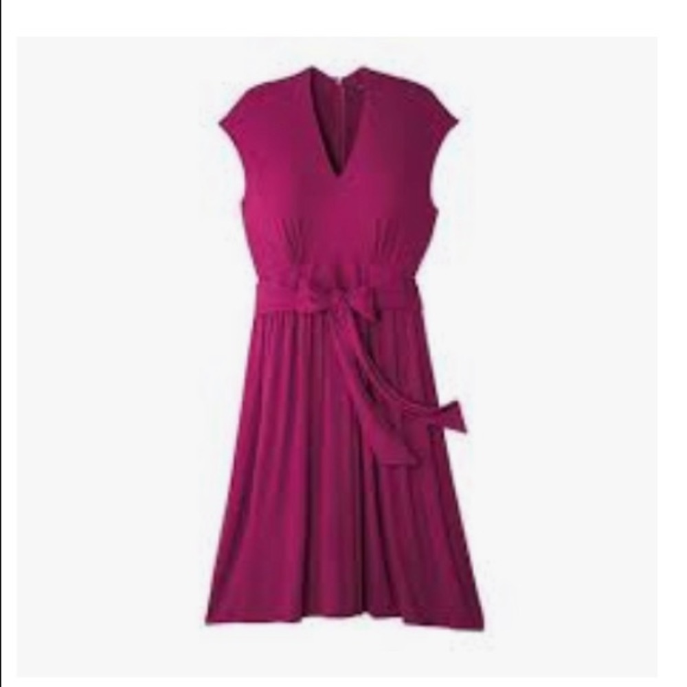 🛍️3/$40 - Avon Studio 1886 Tie Front V-Neck Dress. Size 1X. Dark Fuchsia